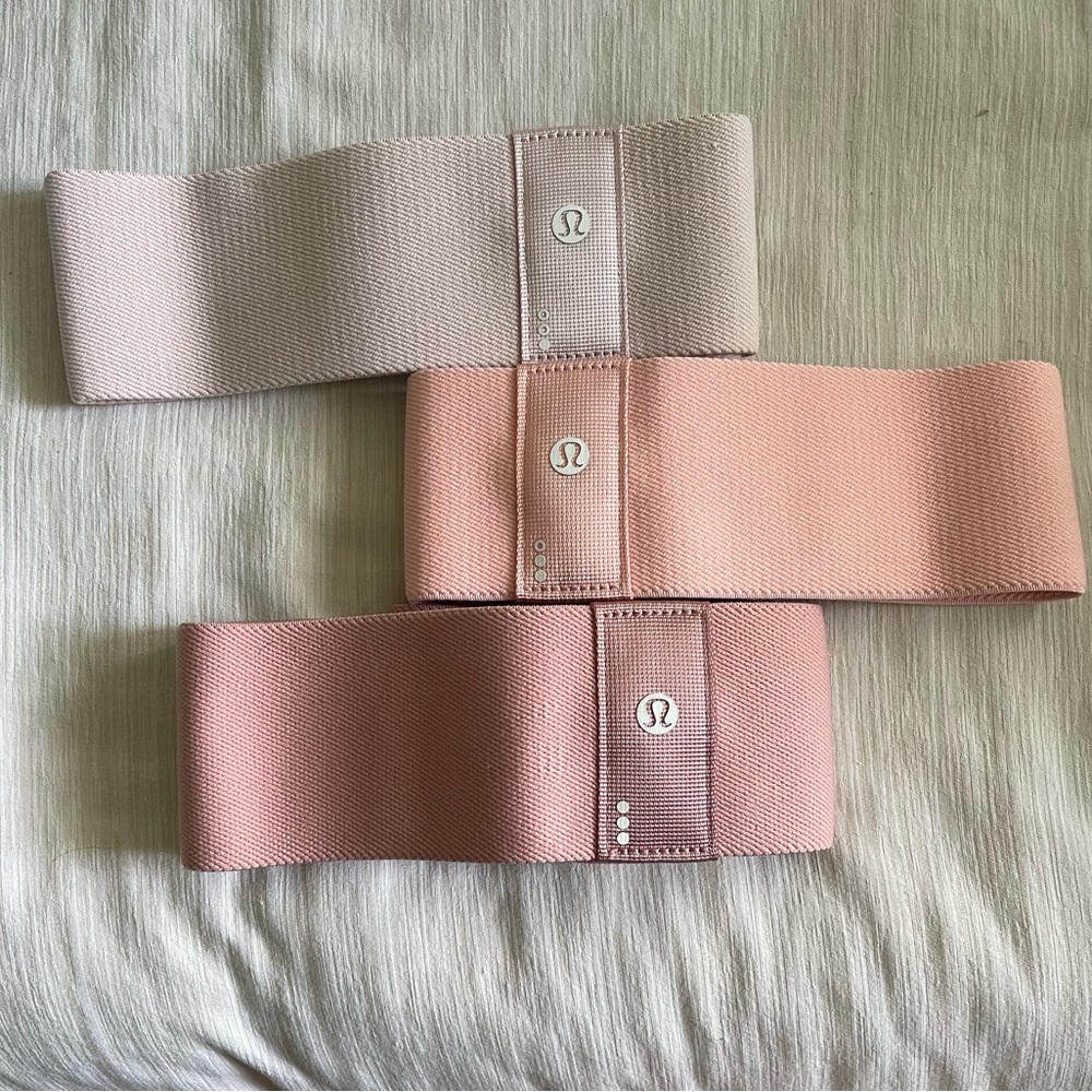 Pink Lululemon Resistance Band Set